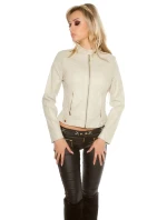 Sexi motorkárska bunda VK2 cream - Koucla