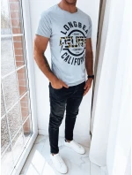 Pánské tričko s potiskem světle šedé Dstreet model 21969382 - FashionStreet
