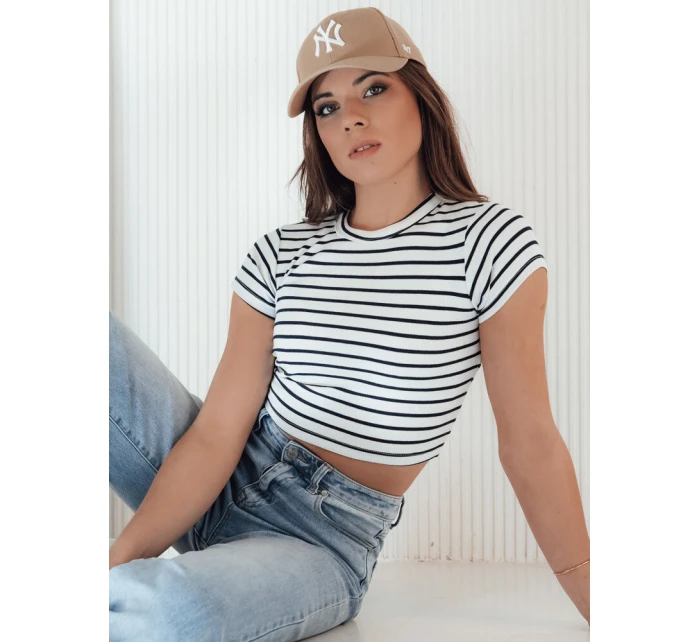 Dámské pruhované tričko LUNA ROSE white Dstreet model 21969923 - FashionStreet