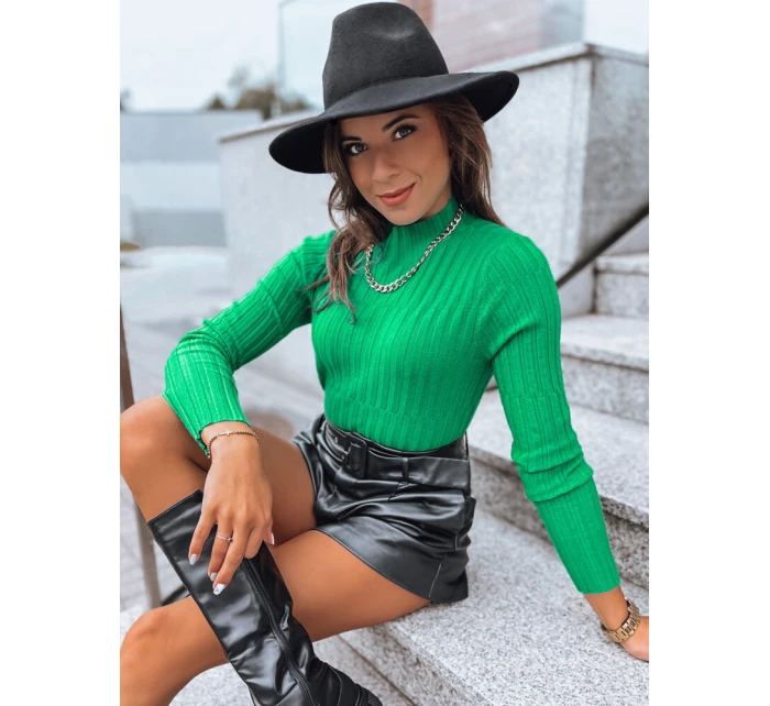 Dámsky sveter s rolákom OASIS green FashionStreet MY2248