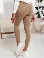 Dámské džínové kalhoty s páskem v béžové barvě Dstreet model 21981126 - FashionStreet Dámské džínové kalhoty s páskem v béžové barvě Dstreet model 21981126 - FashionStreet