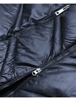 Tmavomodrá dámska prechodná bunda s kapucňou (H-97-1)