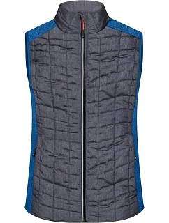 Daiber JN 739 Dámska pletená hybridná vesta 02.0739 royal melange/anthracite melange