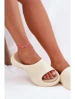 Dámske penové papuče Big Star - béžové