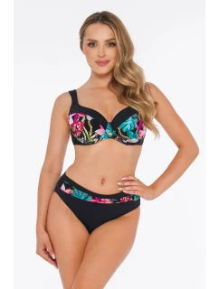 Dámské dvoudílné plavky Barcelona 1 model 21129949 černé s listy - Self