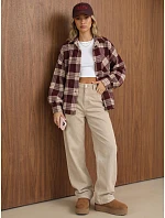 Kurtka damska w oversize bordowa model 22365109 - FashionStreet