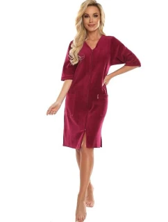 Dámský župan se zipem De Lafense 431 Velur M-4XL