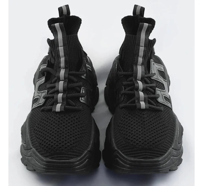 Čierne dámske textilné tenisky sneakers (RA16)