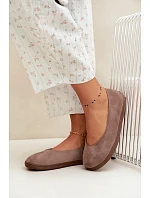 Dámské baleríny Barefoot Taupe Hollin
