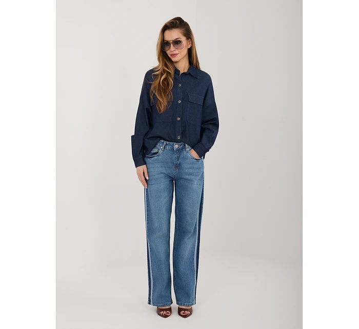 Spodnie model 22041103 ciemny niebieski - FPrice