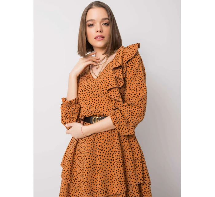 Šaty WN SK R824.68 svetlo hnedá