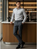 Pánská elegantní košile světle šedá Dstreet model 21968140 - FashionStreet