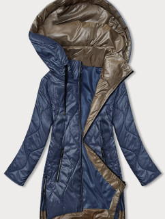 Modrá dámská bunda s odepínací kapucí (B8218-72)