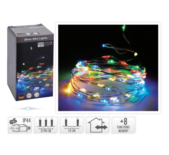 DRÔTENÉ SVETLÁ GIRLANDA 320 VIEDOL VIACFAREBNÉ