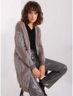 Sweter AT SW model 19014842 ciemny brązowy - FPrice Sweter AT SW model 19014842 ciemny brązowy - FPrice