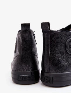 Pánske zateplené tenisky so zipsom Black Big Star