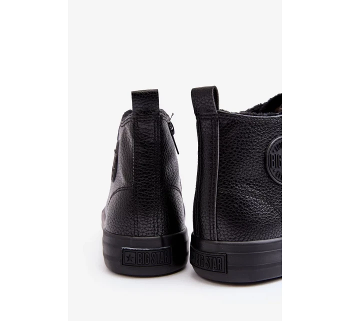 Pánske zateplené tenisky so zipsom Black Big Star