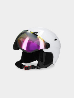 Dámska lyžiarska helma so vstavanými okuliarmi 4FWAW23AHELF032-10S biela - 4F