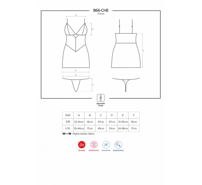 Zvodná košieľka 866 - CHE - Obsessive