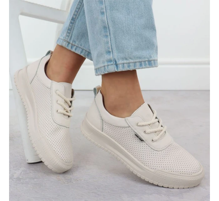 Černé dámské kožené tenisky na podpatku Sergio model 21904571 - LEONE