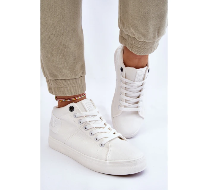 Dámské klasické vysoké tenisky Big Star model 21608900 bílé - Big Star Shoes Dámské klasické vysoké tenisky Big Star model 21608900 bílé - Big Star Shoes