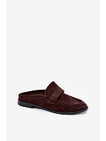 Dámské mokasíny s patou čokoládové model 22324040 - Boto Dámské mokasíny s patou čokoládové model 22324040 - Boto