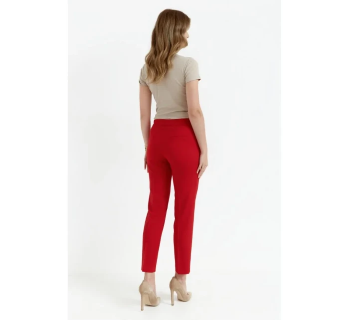 model 20589749 Kalhoty s úzkými nohavicemi červené - Makover