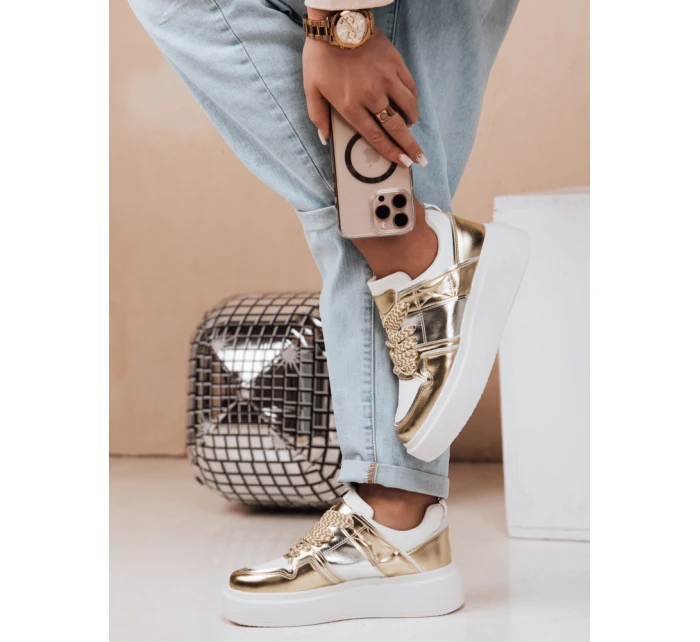 Dámske tenisky na platforme HYPERWAY gold FashionStreet ZY0621 Dámske tenisky na platforme HYPERWAY gold FashionStreet ZY0621