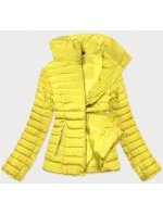 Przejściowa pikowana kurtka damska żółta (23063-3)