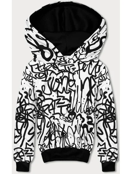 Biela pánska graffitti mikina (8B1151-1)