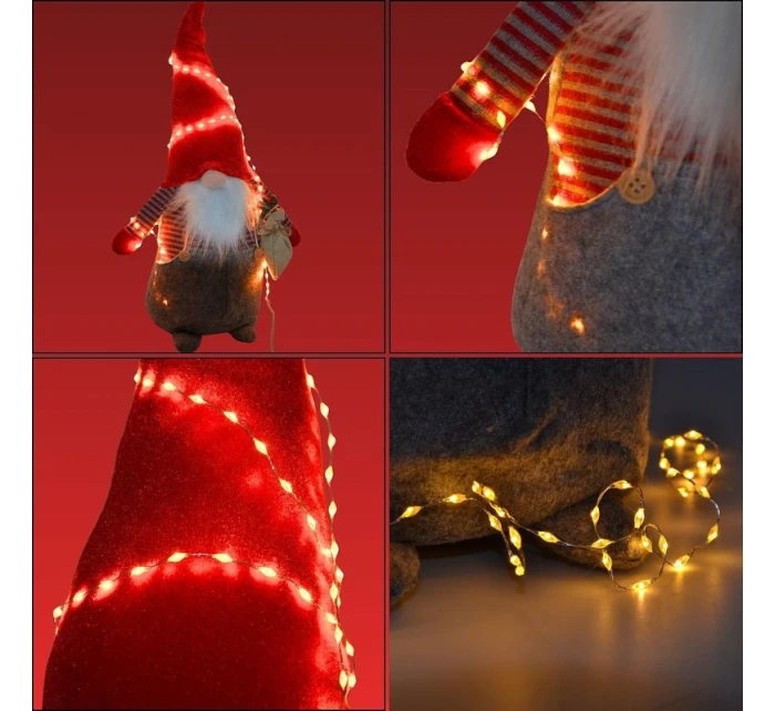 BATÉRIOU OVLÁDANÉ DRÔTENÉ SVETLÁ GIRLANDA 90 VIEDOL TEPLÁ BIELA BLESK LUCA