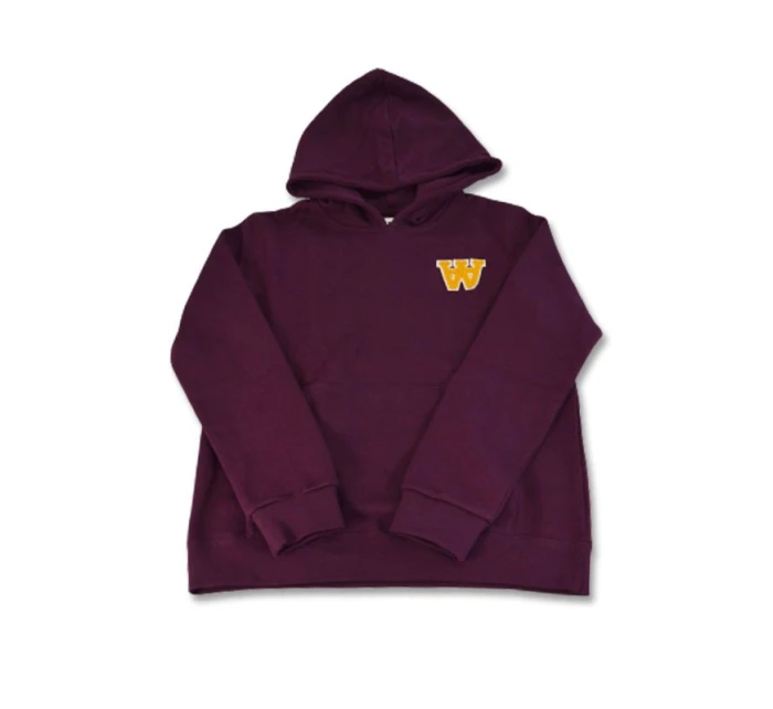 Detská mikina Wood Wood Izzy AA Burgundy - 10235605-2424-Burgundy