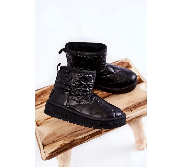 Dziecięce Ocieplane Botki Śniegowce Big Star KK374242 Czarne Dziecięce Ocieplane Botki Śniegowce Big Star KK374242 Czarne