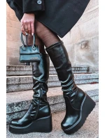 Dámské kozačky na platformě Černé model 21744716 - Boto