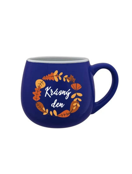 KRÁSNÝ DEN (PODZIM) - modrý keramický hrníček 300 ml