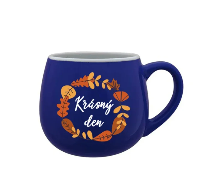 KRÁSNÝ DEN (PODZIM) - modrý keramický hrníček 300 ml