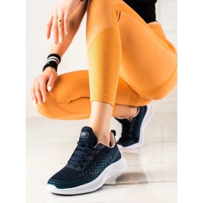 Zaujímavé tenisky modré dámske bez podpätku