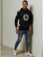 Pánská mikina s kapucí s potiskem černá Dstreet model 21968206 - FashionStreet