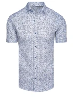 Pánske vzorované tričko s krátkym rukávom modré FashionStreet KX1054 Pánske vzorované tričko s krátkym rukávom modré FashionStreet KX1054