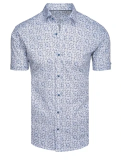 Pánské vzorované tričko s krátkým rukávem modré Dstreet model 21989589 - FashionStreet