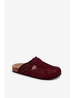 Kožené semišové model 22125817 s přezkou 1905 tmavě fialové - Zazoo