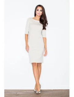 Béžové šaty   model 18488274 - Figl