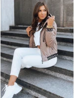 Dámska bunda s kapucňou SELENE camel FashionStreet TY3752