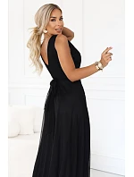 dlouhé maxi šaty s kulatým výstřihem – černé model 22294993 - numoco basic dlouhé maxi šaty s kulatým výstřihem – černé model 22294993 - numoco basic