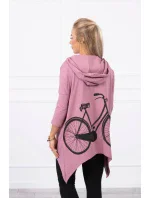 Mikina s potiskem kola tmavě růžová Mikina s potiskem kola tmavě růžová