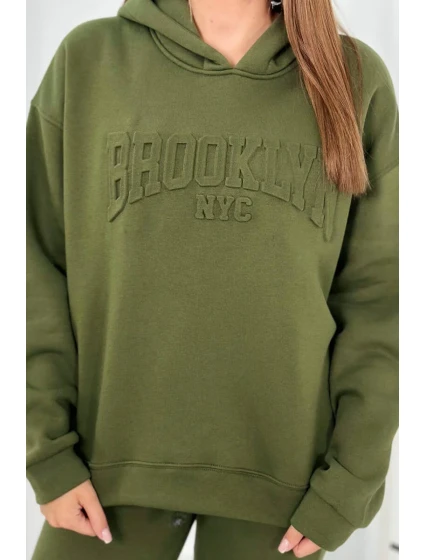 Izolovaná bavlnená súprava, mikina + nohavicami Brooklyn khaki Izolovaná bavlnená súprava, mikina + nohavicami Brooklyn khaki