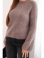 Dámsky mohérový sveter s volánovými rukávmi fango Dámsky mohérový sveter s volánovými rukávmi fango