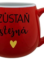 STAY THE SAME - červený keramický hrnček 300 ml