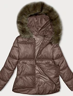 Dámska bunda bomber hnedá S'west (B8190-14)