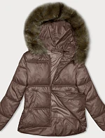 Dámska bunda bomber hnedá S'west (B8190-14)